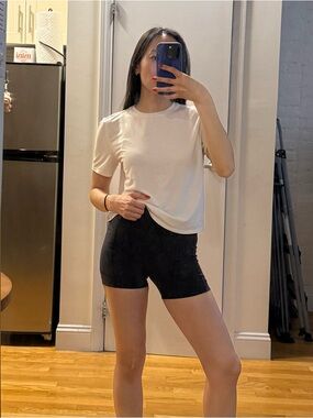 Outdoor Voices Cream Short Sleeve Active Tee